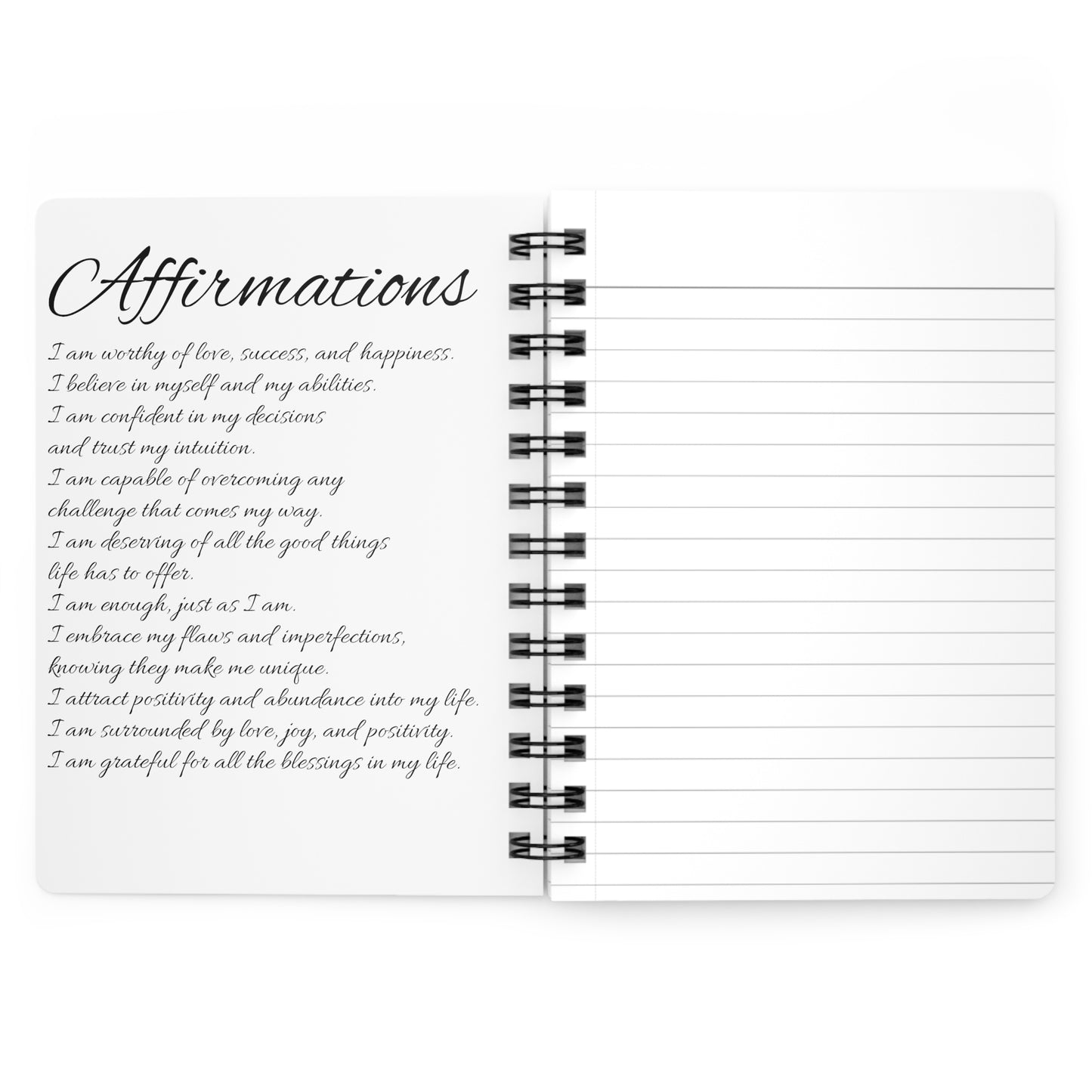 Affirmation Spiral Bound Journal