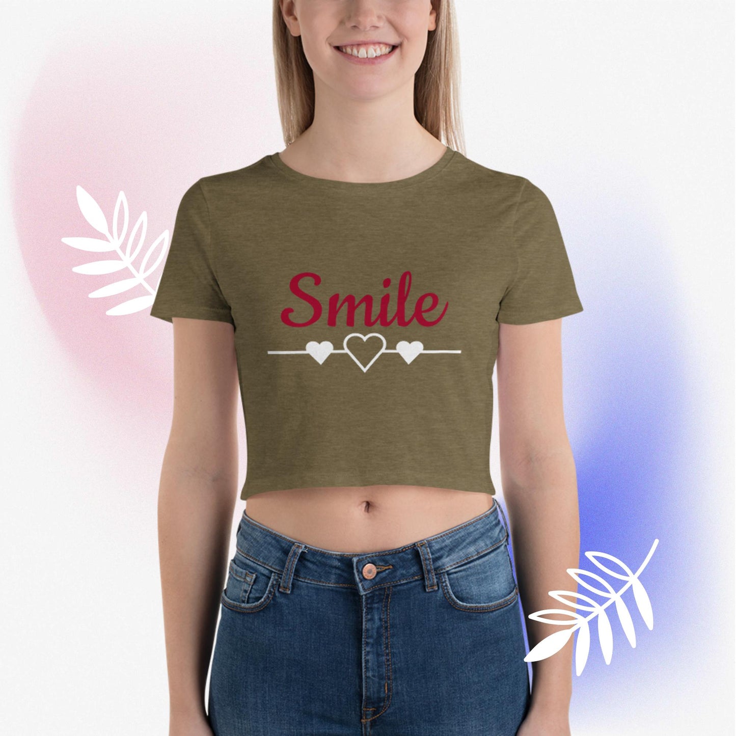 "Smile" Crop Tee