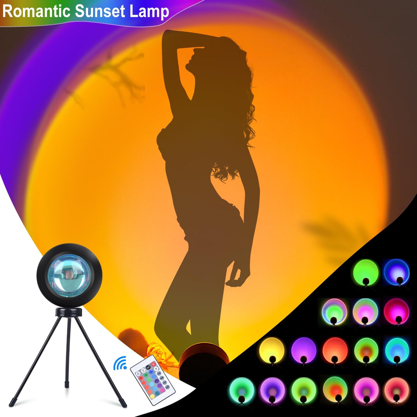 WisaKey 13" RGB Ring Light with 63" Stand and 2 Phone Holders, Tablet iPad Holder, Sunset Lamp, 51 Color Modes Selfie Ringlight with Desk Tripod, Halo Ring Light for TikTok/Live Stream/Makeup/YouTube